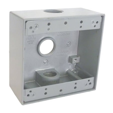 Hubbell Electrical Box, Outlet Box Type, 2 Gangs TGB75-3
